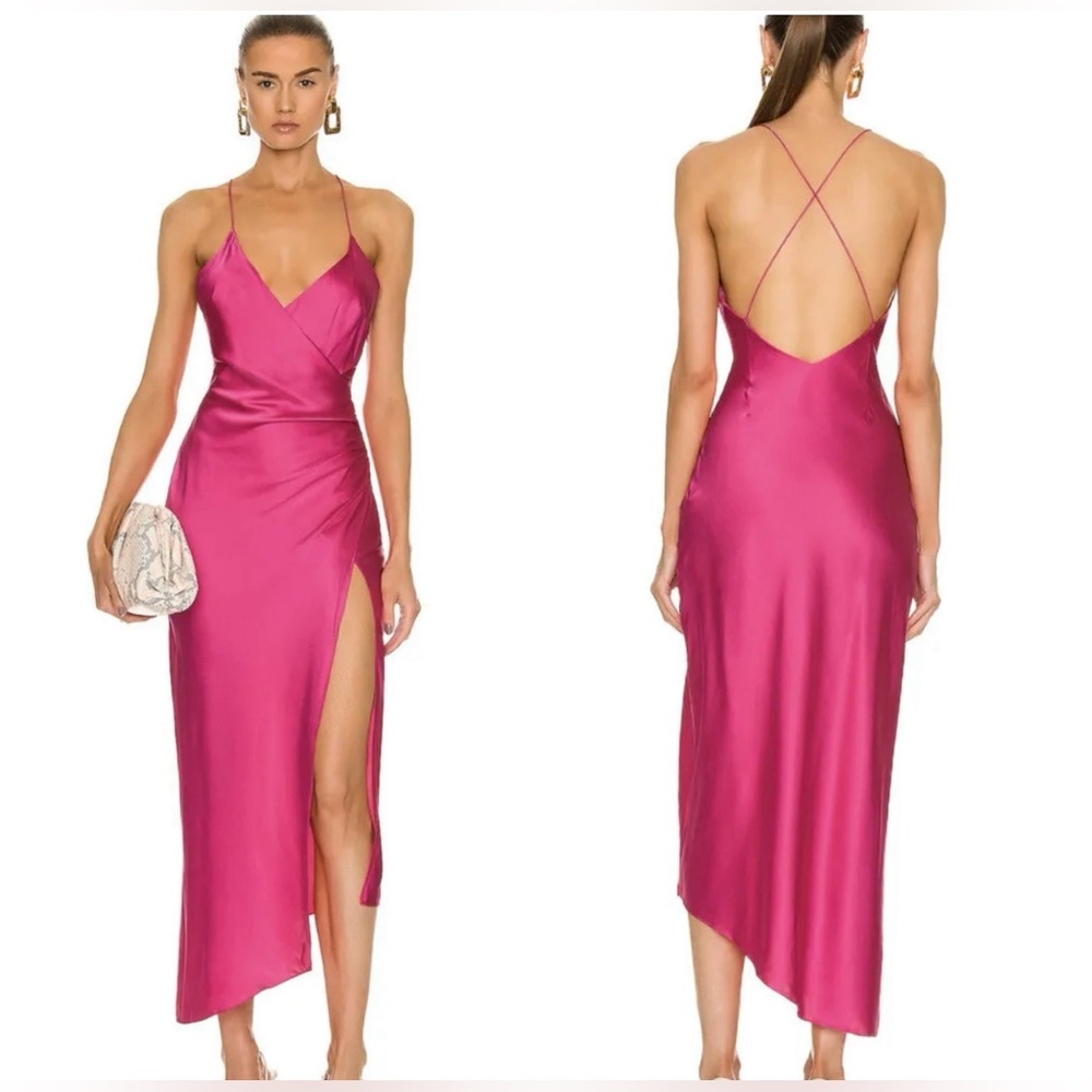 SER.O.YA Retrofete Emma Silk Dress Pink NWT